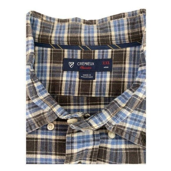 Cremieux Classics Men's Shirt Size XXL Blue Plaid  Button Down Long Sleeve - Picture 7 of 12